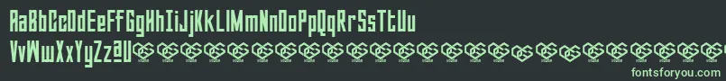 Sabuga Regular Font – Green Fonts on Black Background