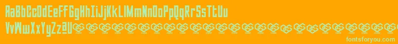 Шрифт Sabuga Regular – зелёные шрифты на оранжевом фоне