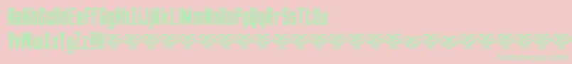 Sabuga Regular-Schriftart – Grüne Schriften auf rosa Hintergrund