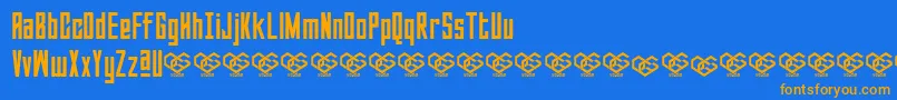Шрифт Sabuga Regular – оранжевые шрифты на синем фоне