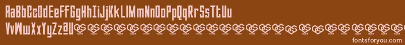 Шрифт Sabuga Regular – розовые шрифты на коричневом фоне