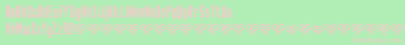フォントSabuga Regular – 緑の背景にピンクのフォント