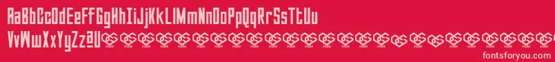 Шрифт Sabuga Regular – розовые шрифты на красном фоне