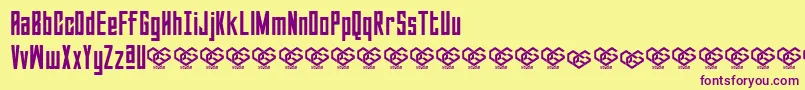 Sabuga Regular Font – Purple Fonts on Yellow Background