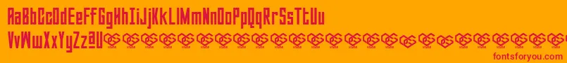 Sabuga Regular Font – Red Fonts on Orange Background