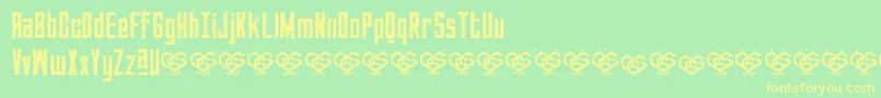 Lisätietoja Sabuga Regular-fontista Sabuga Regular-fontti – keltaiset fontit vihreällä taustalla