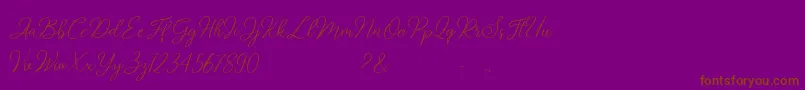 Sabyan Font – Brown Fonts on Purple Background