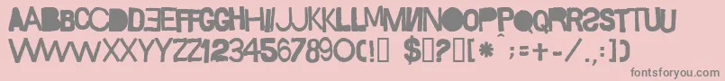 フォントSACOP    – ピンクの背景に灰色の文字