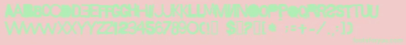 SACOP    Font – Green Fonts on Pink Background