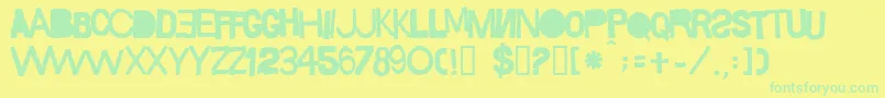 SACOP    Font – Green Fonts on Yellow Background