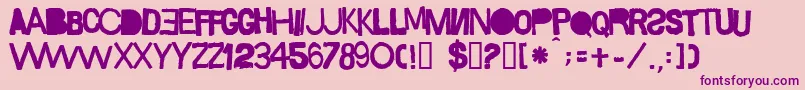SACOP    Font – Purple Fonts on Pink Background