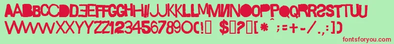 SACOP    Font – Red Fonts on Green Background