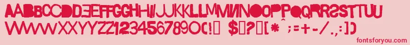 SACOP    Font – Red Fonts on Pink Background