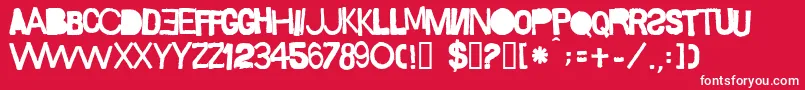 SACOP    Font – White Fonts on Red Background