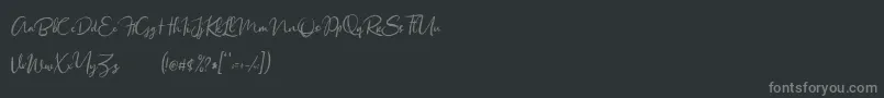 Шрифт Sacreditty Demo – серые шрифты на чёрном фоне