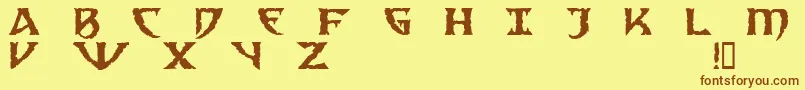 sad      Font – Brown Fonts on Yellow Background