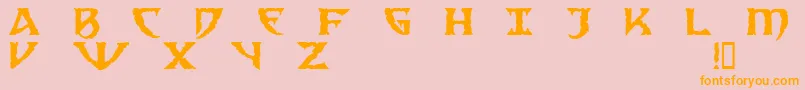 sad      Font – Orange Fonts on Pink Background