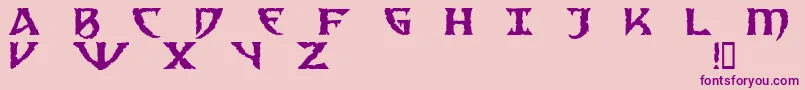 sad      Font – Purple Fonts on Pink Background