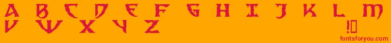 sad      Font – Red Fonts on Orange Background