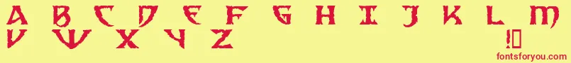 sad      Font – Red Fonts on Yellow Background