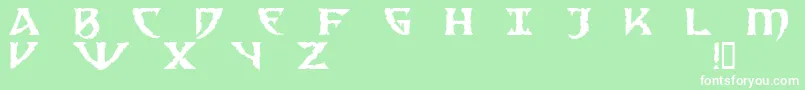 sad      Font – White Fonts on Green Background