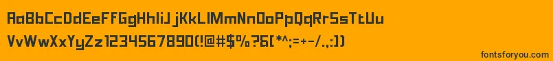 SadanaSquare Font – Black Fonts on Orange Background