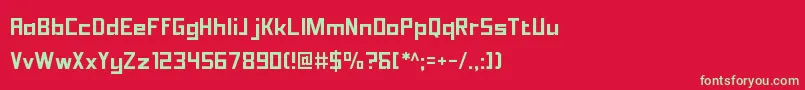 SadanaSquare Font – Green Fonts on Red Background