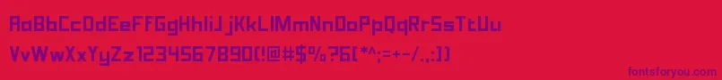 SadanaSquare Font – Purple Fonts on Red Background