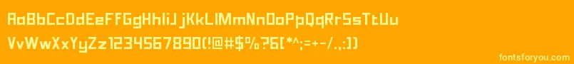 SadanaSquare Font – Yellow Fonts on Orange Background