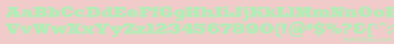 Saddlebag Font – Green Fonts on Pink Background