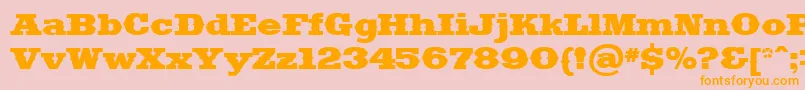 Saddlebag Font – Orange Fonts on Pink Background
