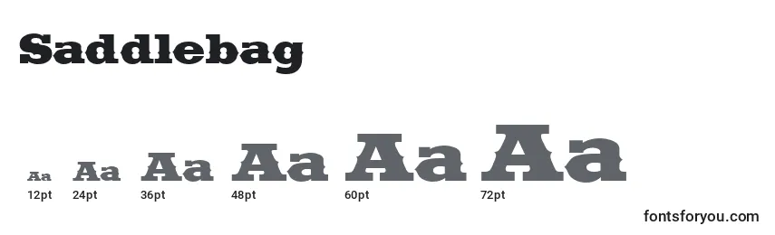 Размеры шрифта Saddlebag (139436)