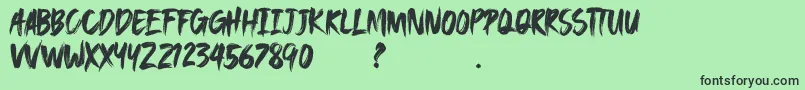 Fonte SAEROWS DEMO – fontes pretas em um fundo verde