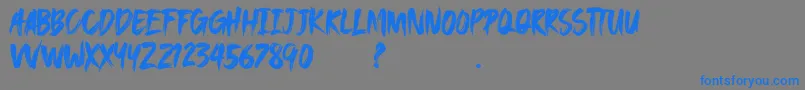 SAEROWS DEMO Font – Blue Fonts on Gray Background