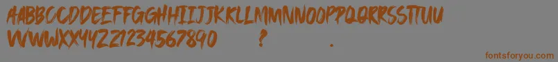 SAEROWS DEMO Font – Brown Fonts on Gray Background