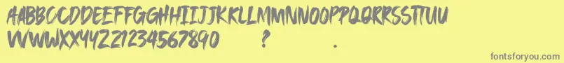 SAEROWS DEMO Font – Gray Fonts on Yellow Background
