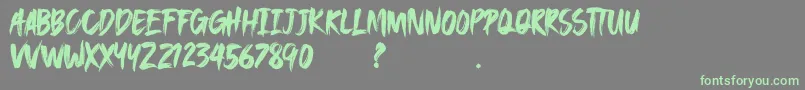 SAEROWS DEMO Font – Green Fonts on Gray Background