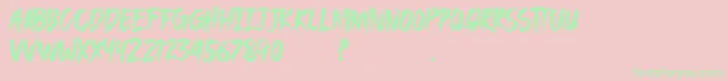 SAEROWS DEMO Font – Green Fonts on Pink Background