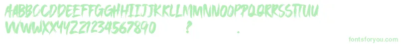 SAEROWS DEMO Font – Green Fonts on White Background