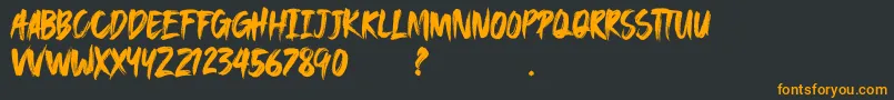 SAEROWS DEMO Font – Orange Fonts on Black Background