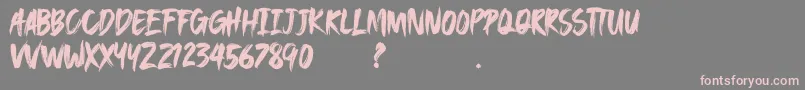 SAEROWS DEMO Font – Pink Fonts on Gray Background