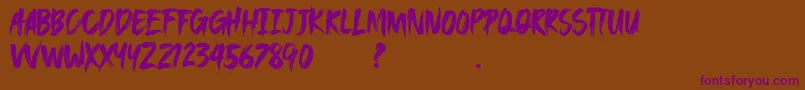 SAEROWS DEMO Font – Purple Fonts on Brown Background