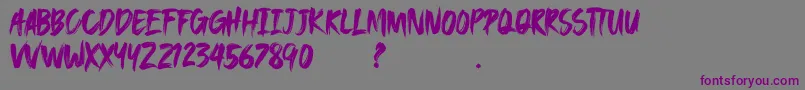 SAEROWS DEMO Font – Purple Fonts on Gray Background