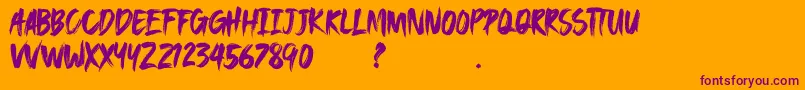 SAEROWS DEMO Font – Purple Fonts on Orange Background