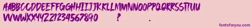SAEROWS DEMO Font – Purple Fonts on Pink Background