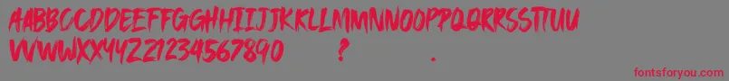 SAEROWS DEMO Font – Red Fonts on Gray Background