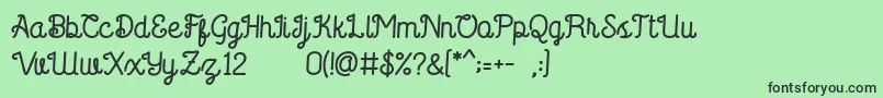 Шрифт Saffa Script – чёрные шрифты на зелёном фоне