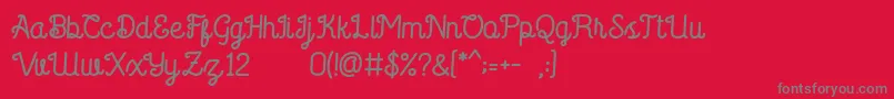 Saffa Script Font – Gray Fonts on Red Background