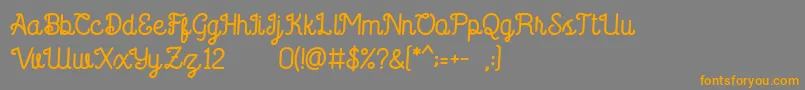 Saffa Script Font – Orange Fonts on Gray Background