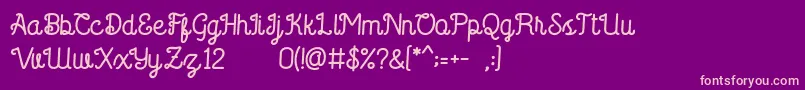 Saffa Script Font – Pink Fonts on Purple Background